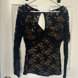 CACHE Y2K babydoll LACE TOP L